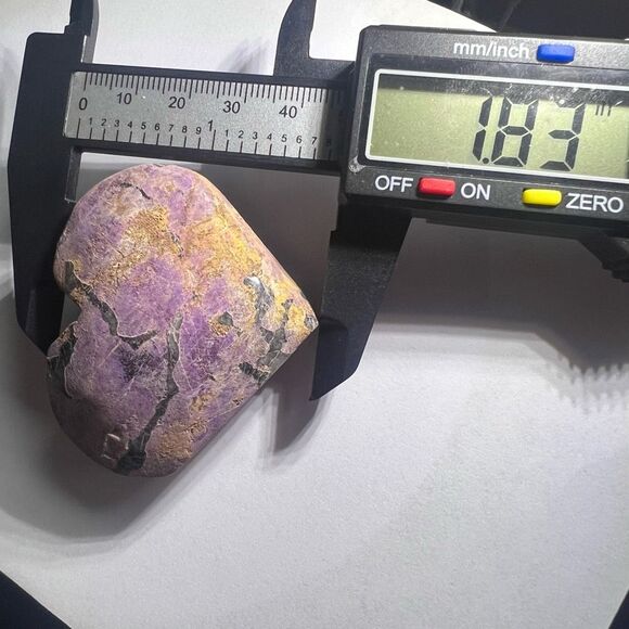 Natural Raw Purpurite Heart Carving (4)‎ - Picture 8 of 9